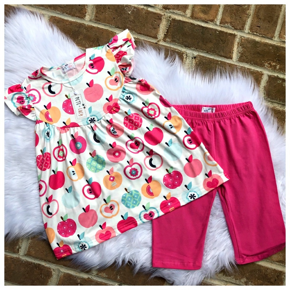 Apples Capri Set Back to School